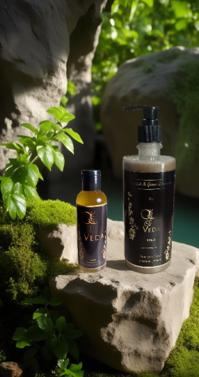 Oil Veda Hair Oil and Nourish & Grow Shampoo combo