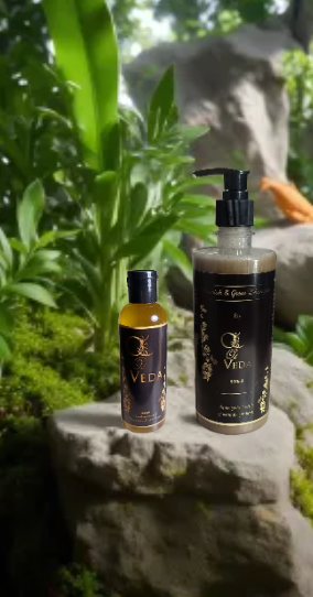 Oil Veda Hair Oil and Nourish & Grow Shampoo combo